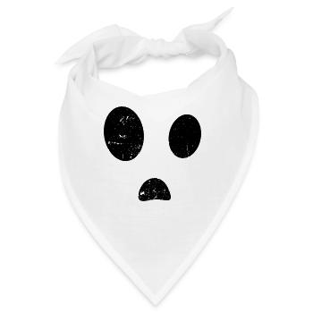 Geister Kostüm Halloween Geist - Bandana - Weiß - Vorne