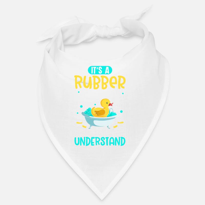Rubber Ducks Duck Duck Lovers Bathroom - Bandana - white