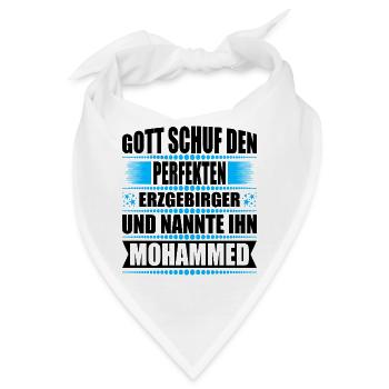 Erzgebirge Mann Namen Sachsen Mohammed - Bandana - Weiß - Vorne