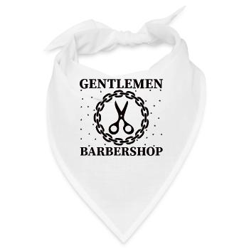 Stolzer Barbier Barber Herrenfriseur Barbiere - Bandana - Weiß - Vorne