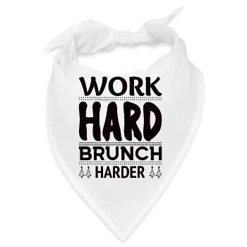 Brunch -Spätfrühstück Mittagessen Frühstück Essen - Bandana - Weiß - Vorne