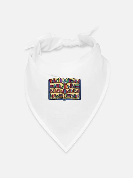 Bibliothèque Papa lover Bibliothécaire Livres - Bandana - blanc - Devant