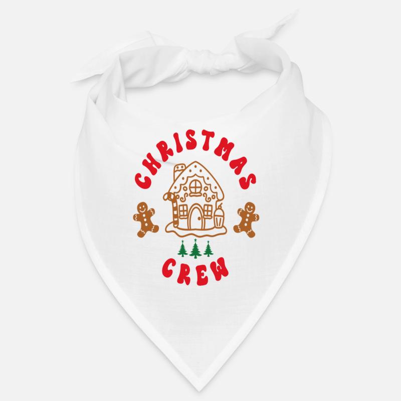 Christmas Crew Logo Stamp Gingerbread Man Cool Bandana