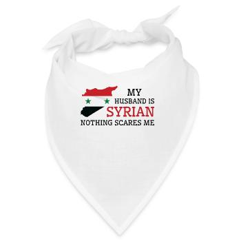 Nichts macht mir Angst Syrischer Ehemann Syrien - Bandana - Weiß - Vorne
