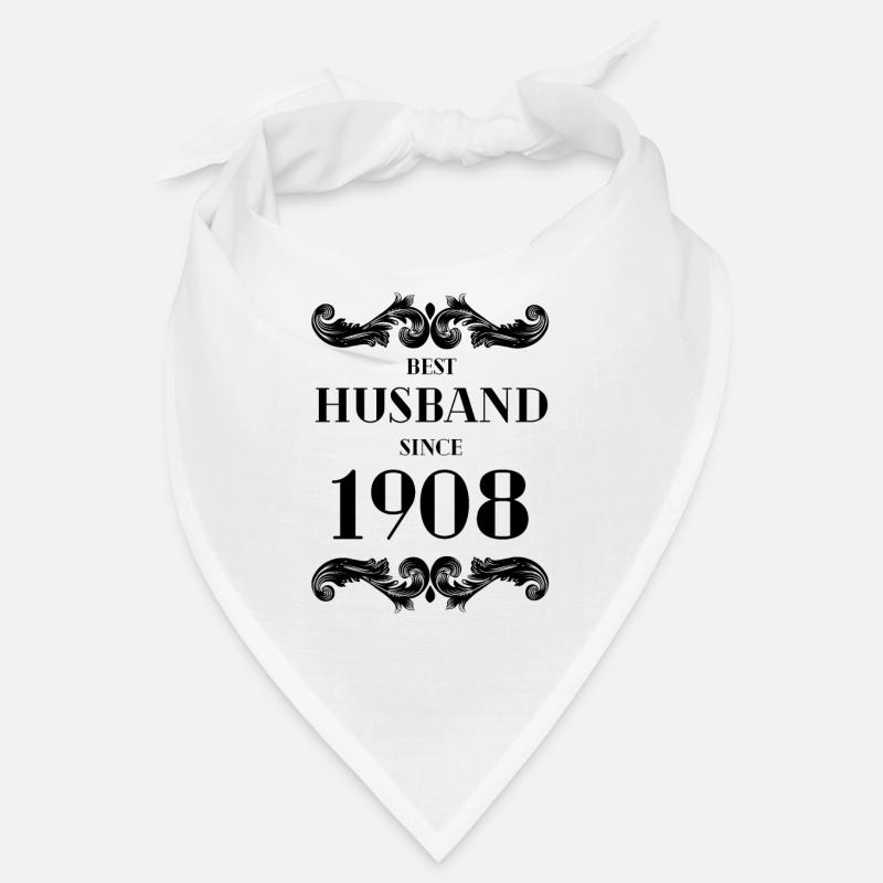 Best Husband Since 1908 Wedding Anniversary Bandana
