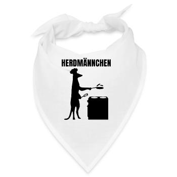 Herdmännchen Essen Kochen Lustiger Koch - Bandana - Weiß - Vorne