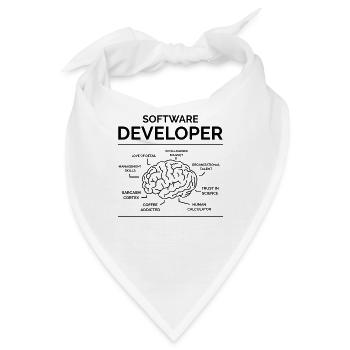 Software Entwickler - Bandana - Weiß - Vorne
