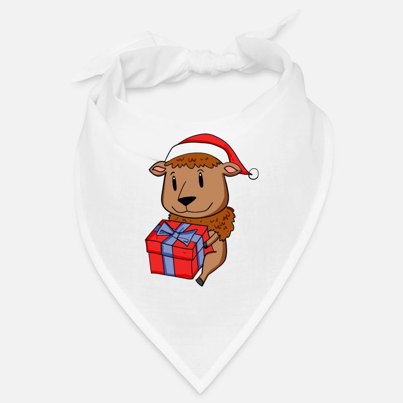 Bison de Noël Bébé avec cadeau Bandana