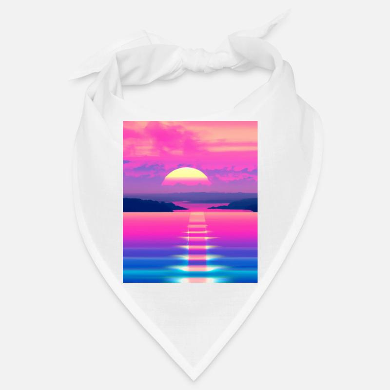 Vaporwave Sun Synthwave Sunset Bandana