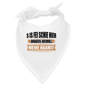 Erzgebirge Heimat Annaberg - Bandana - Weiß - Vorne