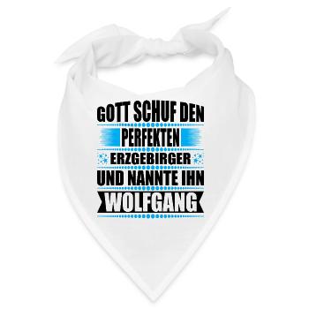 Erzgebirge Mann Namen Sachsen Wolfgang - Bandana - Weiß - Vorne