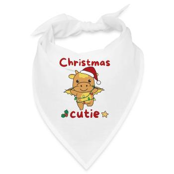 Drache Weihnachten Drachen Christmas Cutie - Bandana - Weiß - Vorne