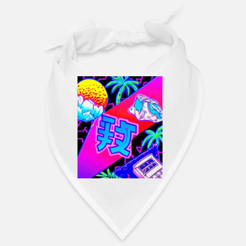 Synthwave Sun Hawaii Vaporwave Aesthetic Bandana