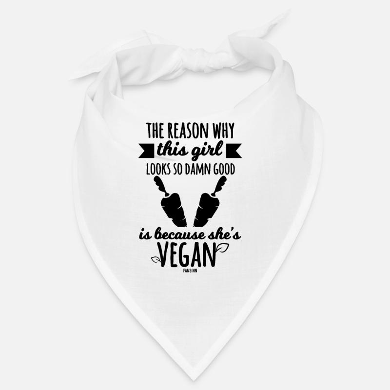 Vegan mère fille végétarienne - Bandana - blanc