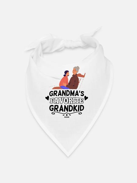 Oma ihr liebstes Enkelkind - Bandana - Weiß - Vorne