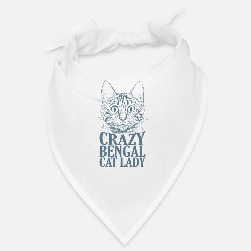 Crazy Bengal Cat Lady Race de chat domestique Bandana