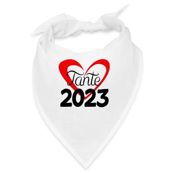 Tante 2023 - Tante werden - Tante Geschenk - Bandana - Weiß - Vorne