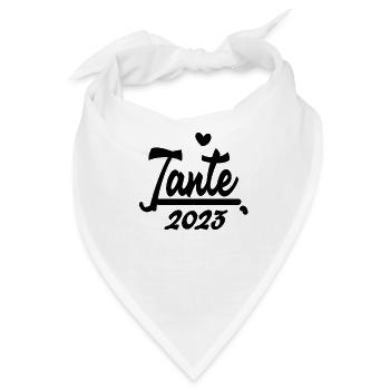 Tante 2023 - Tante werden - Tante Geschenk - Bandana - Weiß - Vorne