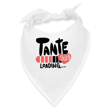 Tante 2023 - Tante werden - Tante Geschenk - Bandana - Weiß - Vorne