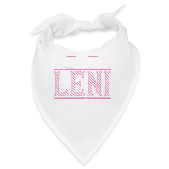 Leni Geschenkidee Geschenk Geburtstag - Bandana - Weiß - Vorne