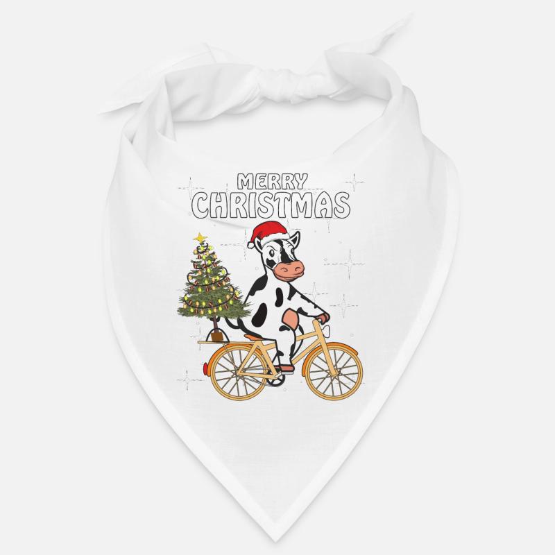 VACHE VÉLO NOËL JOYEUX NOËL Bandana