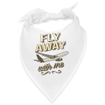 FLUGZEUG FLY AWAY WITH ME - Bandana - Weiß - Vorne