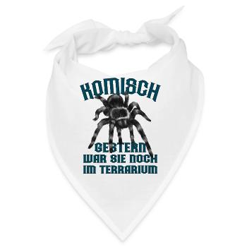 Spinnen Terrarium Tarantel Vogelspinne Geschenk - Bandana - Weiß - Vorne