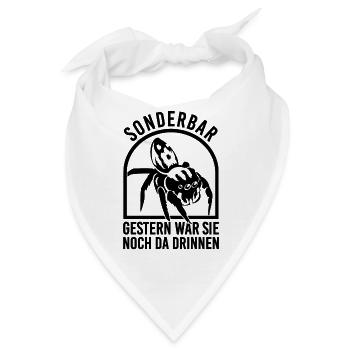Spinnen Spruch Terrarium Tarantel Vogelspinne - Bandana - Weiß - Vorne