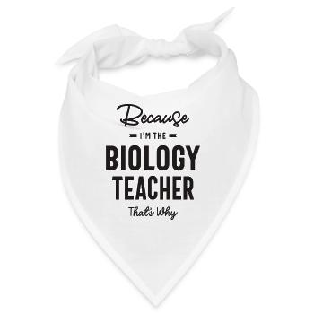 Berufsbezeichnung Biologielehrer Beruf - Bandana - Weiß - Vorne