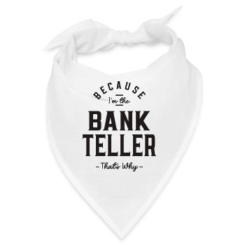 Bankangestellte Berufsbezeichnung Beruf - Bandana - Weiß - Vorne
