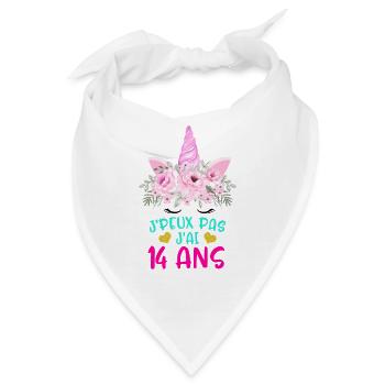 Enfant T Shirt 14 Ans Fille Anniversaire Cadeau - Bandana - Weiß - Vorne