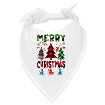 Weihnachten, Weihnachten, Weihnachten, Weihnachten - Bandana - Weiß - Vorne