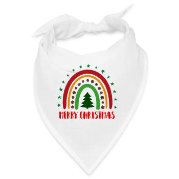 Weihnachten, Weihnachten, Weihnachten, Weihnachten - Bandana - Weiß - Vorne