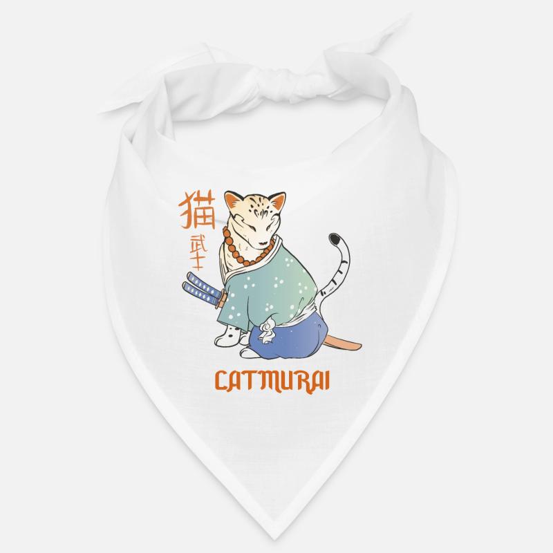 Cat Samurai Catmurai Japanese Warrior Funny Bandana