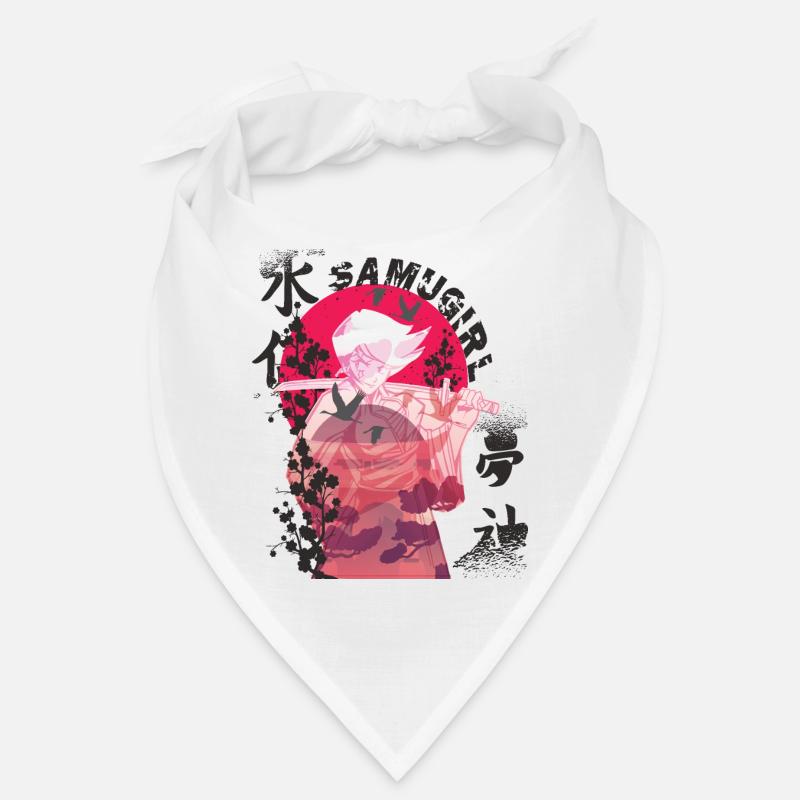 Samurai Mädchen Samugirl Japanische Blumen Krieger Bandana