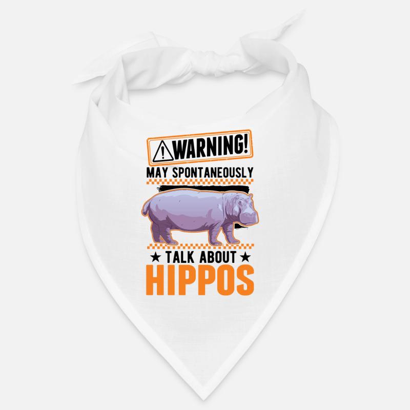 Warnung Nilpferd Hippo Flusspferd Bandana