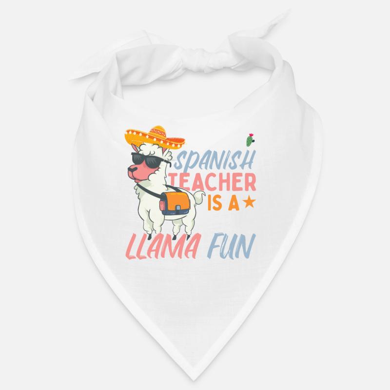 Funny Spanish Teacher Llama Bandana