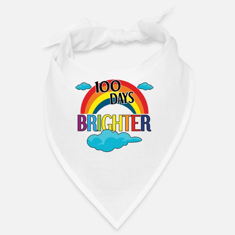 Student 100th Day Brighter Rainbow Days Of School Bandana