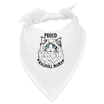 Proud Ragdoll Mama Hauskatze Rasse - Bandana - Weiß - Vorne