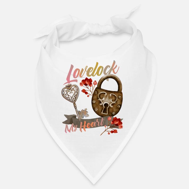 Valentinstag Vorhängeschloss Liebe-Spruch Bandana