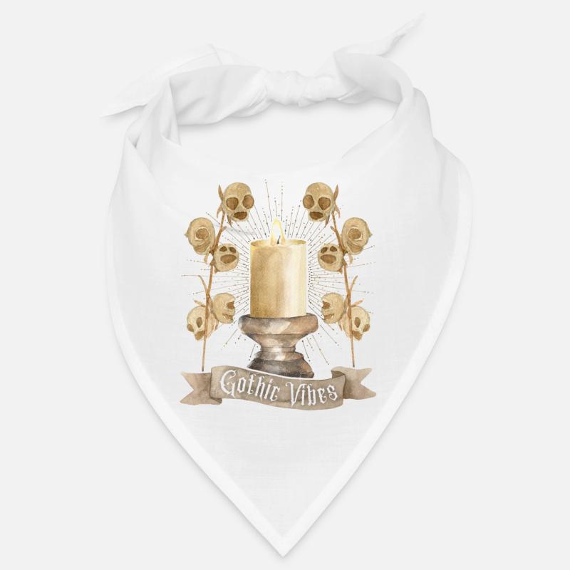 Goth, Gothic-Vibes Crâne et Bougie Bandana
