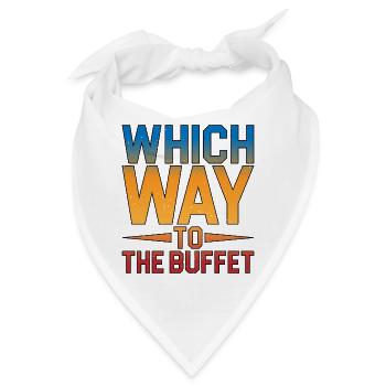 Which Way To The Buffet 12 - Bandana - Weiß - Vorne