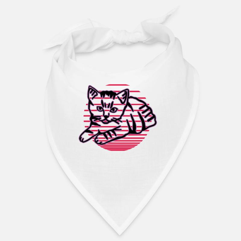Chat graphique Retro Cat pour les propriétaires de chats Bandana