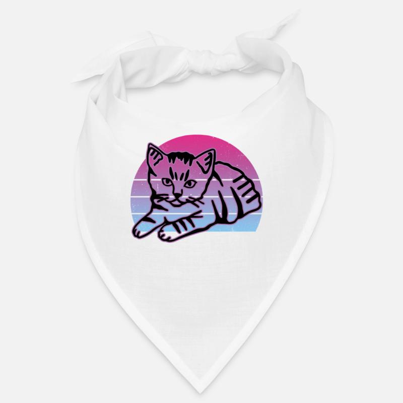 Retro Cat Graphic Cat for Cat Owners Bandana