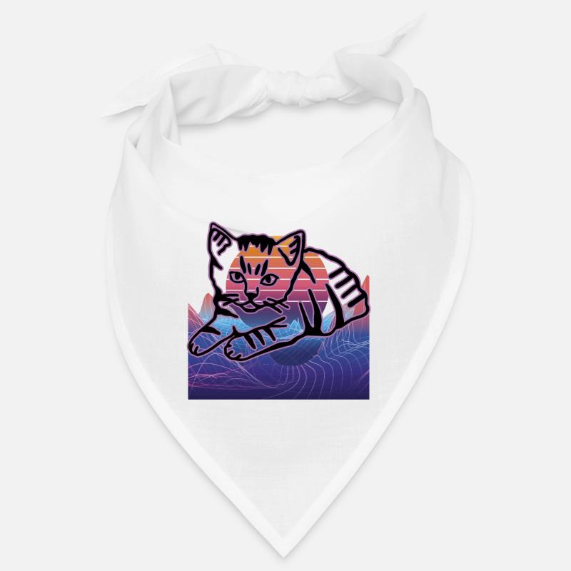 Chat graphique Retro Cat pour les propriétaires de chats Bandana