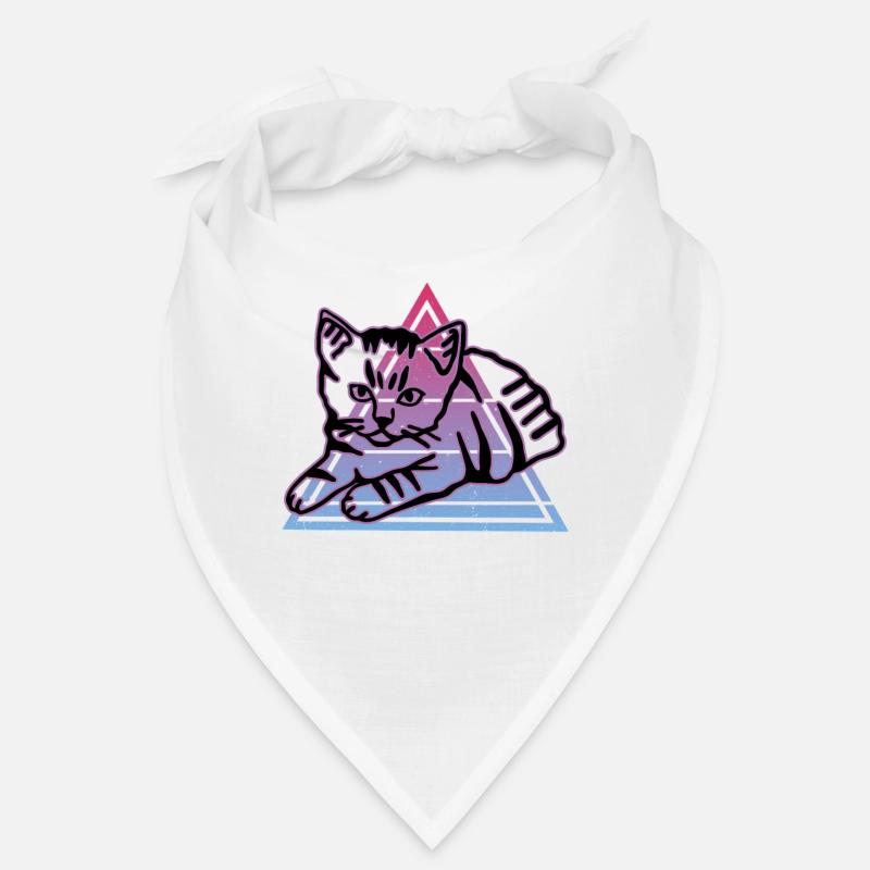 Chat graphique Retro Cat pour les propriétaires de chats Bandana
