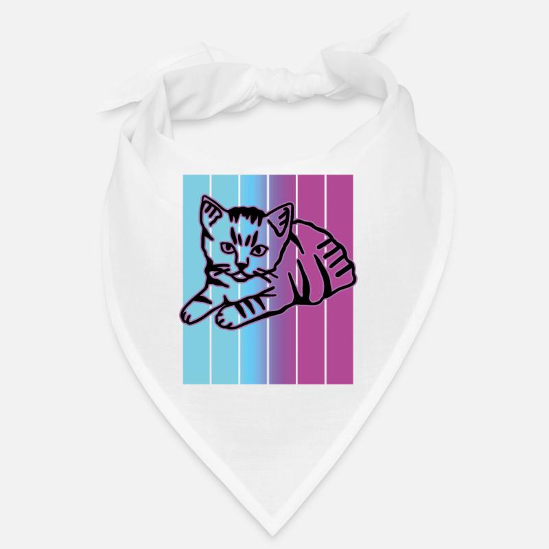 Chat graphique Retro Cat pour les propriétaires de chats Bandana