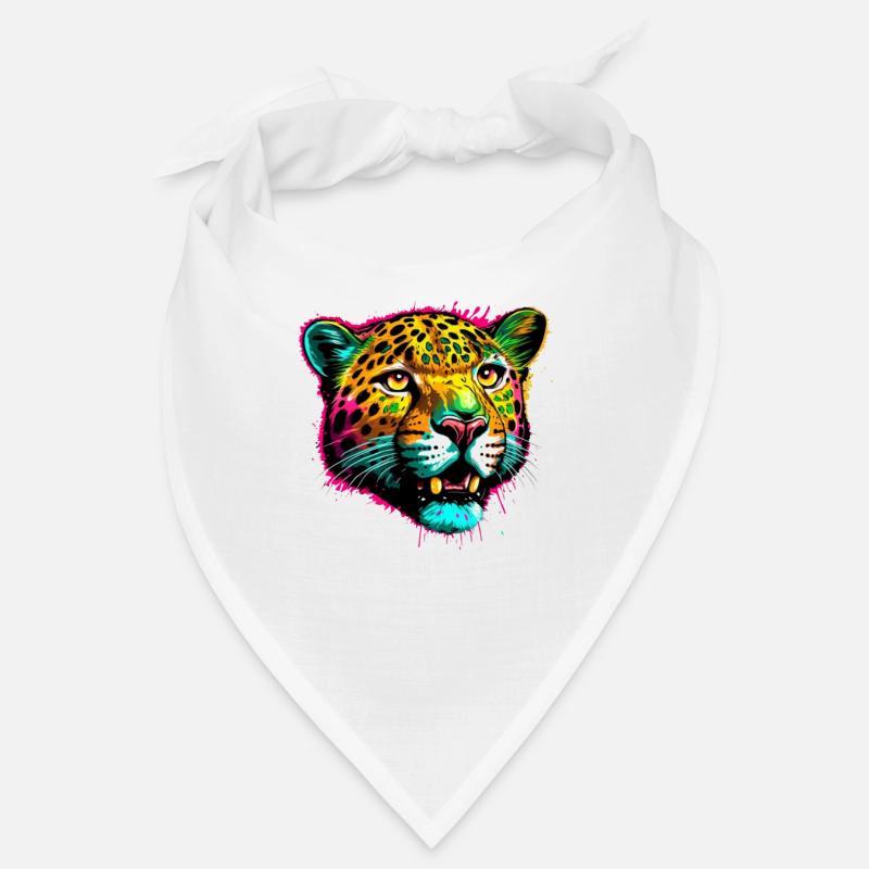 Rainbow Color Splash Leopard Par Jaguar Bandana
