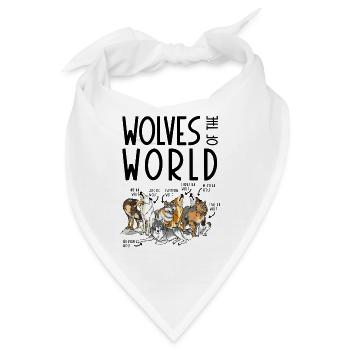 Die Wölfe der Welt - Bandana - Weiß - Vorne