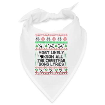 Am wahrscheinlichsten, um alle Weihnachtsliedtexte zu kennen - Bandana - Weiß - Vorne